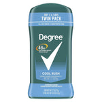 Degree Men Original Antiperspirant Deodorant 48-Hour Odor Protection Cool Rush Mens Deodorant Stick 2.7 Oz, 2 Count,