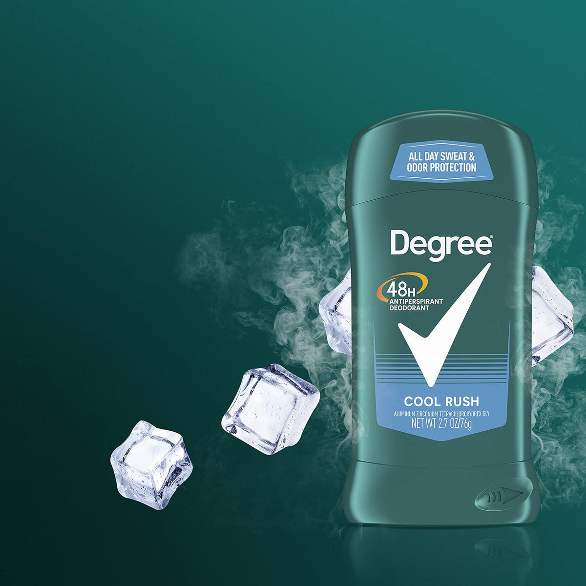 Degree Men Original Antiperspirant Deodorant 48-Hour Odor Protection Cool Rush Mens Deodorant Stick 2.7 Oz, 2 Count,