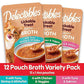 Delectables Savory Broths Cat Treat Variety Pack 12 Count Lickable Wet Cat Treats in One Pack
