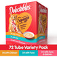 Delectables Squeeze Up Lickable Cat Treats 0.5 oz Tubes 72 Count Creamy Grain Free Variety Pack