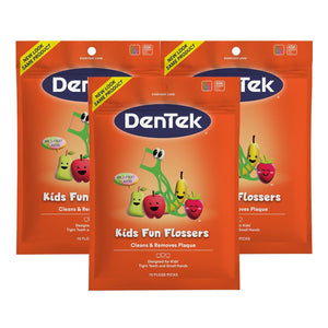 DenTek DenTek Kids Fun Flossers, Removes Food And Plaque, 75 Count, 3 Pack