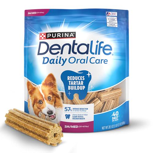Dentalife Daily Dog Treats for Small and Medium Dogs Chicken Flavor 40 Chews 28.5 oz Bag