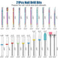 Depvko 21Pcs Nail Drill Bits Set With Portable Pink Case, 3/32 Inch Drill Bits For Nails, Ceramic Diamond Carbide Cuticle Nail Bits Effile Remover Bits Bits For Home Salon Acrylic Gel Nail Polish,