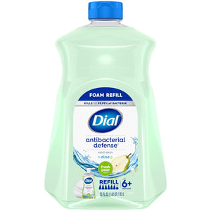 Dial Dial Antibacterial Foaming Hand Soap Refill, Fresh Pear, 52 Fl Oz