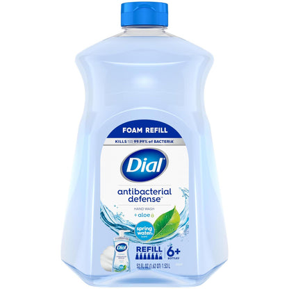 Dial Dial Antibacterial Foaming Hand Soap Refill, Spring Water, 52 Fl Oz