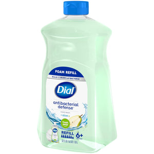 Dial Dial Antibacterial Foaming Hand Soap Refill, Fresh Pear, 52 Fl Oz