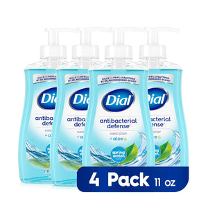 Dial Dial Antibacterial Liquid Hand Soap, Spring Water, 11 Fl Oz (Pack Of 4)