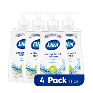 Dial Dial Antibacterial Liquid Hand Soap, White Tea, 11 Fl Oz (Pack Of 4)