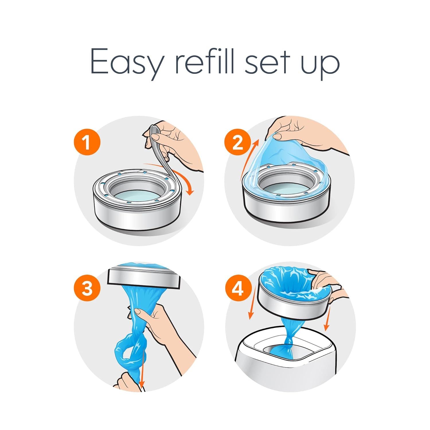 Diaper Genie Bags Refills 270 Count (Pack Of 3) Clean Laundry Scent | Diaper Pail Refills With Max Odor Lock | Holds Up To 810 Newborn Diapers,666594205476