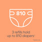 Diaper Genie Bags Refills 270 Count (Pack Of 3) Clean Laundry Scent | Diaper Pail Refills With Max Odor Lock | Holds Up To 810 Newborn Diapers,666594205476