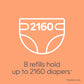 Diaper Genie Bags Refills 270 (Pack Of 8) Clean Laundry Scent | Diaper Pail Refills With Max Odor Lock | Holds Up To 2160 Newborn Diapers,666594205285