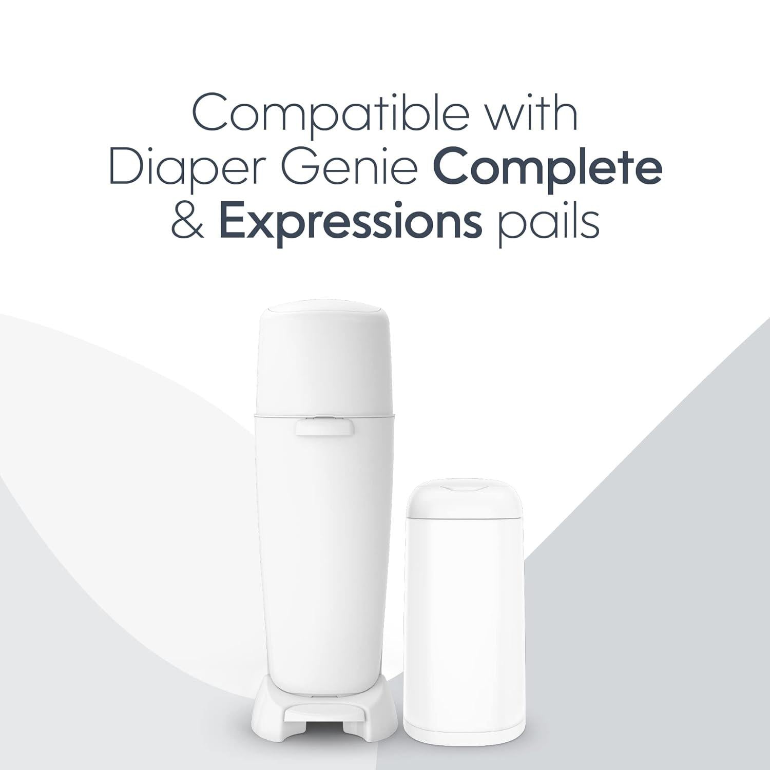 Diaper Genie Essentials Round Refill Pack Of 4 | Holds Up To 1280 Newborn Diapers | Features Unscented Continuous Film | Compatible With Diaper Genie Complete And Expressions Pails,