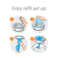 Diaper Genie Essentials Round Refill Pack Of 4 | Holds Up To 1280 Newborn Diapers | Features Unscented Continuous Film | Compatible With Diaper Genie Complete And Expressions Pails,