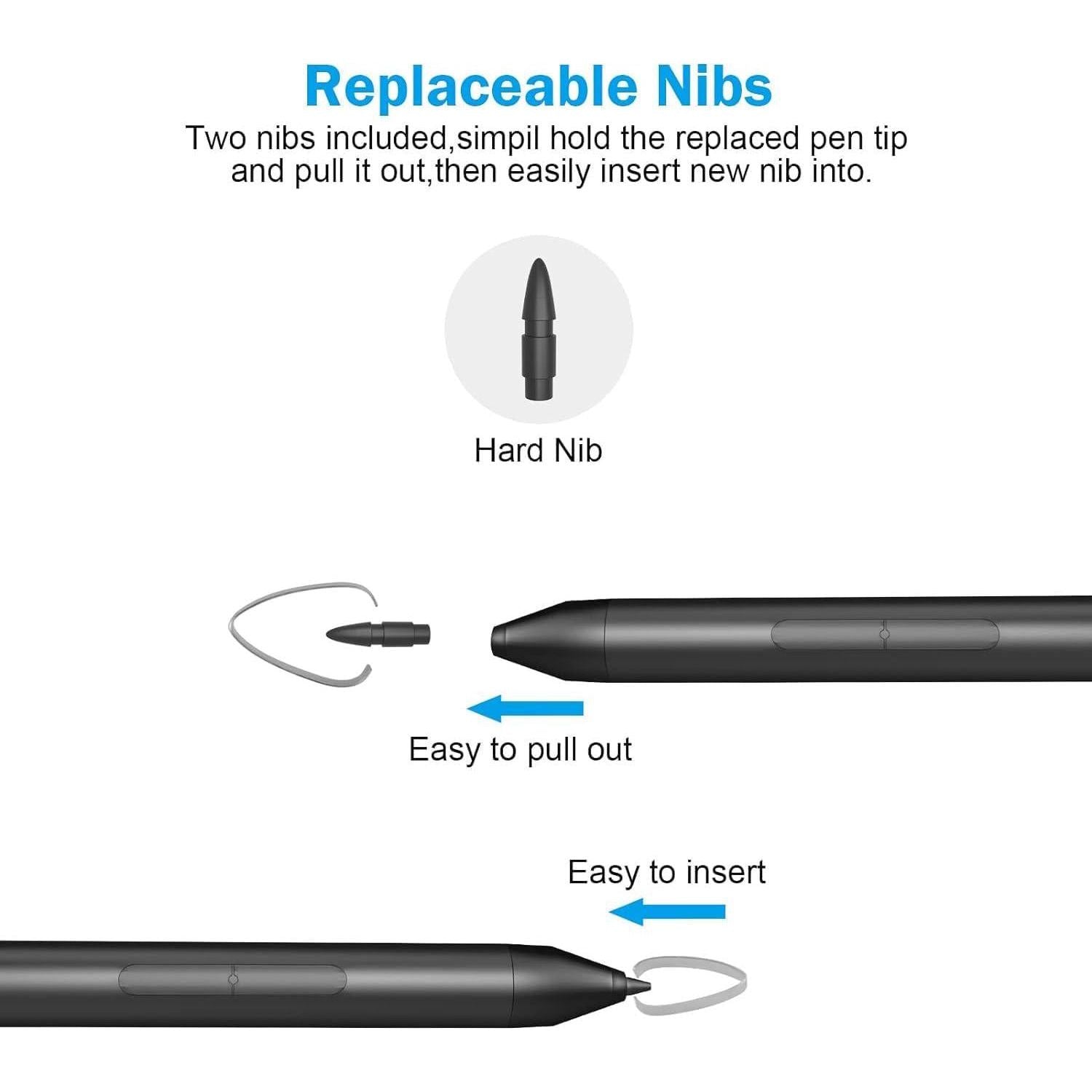 Digital Stylus Pen For HP Envy X360 Spectre X360 Pavilion X360 2-in-1 Laptops, Support Microsoft Pen Protocol MPP 1.51 With Palm Rejection, Black,