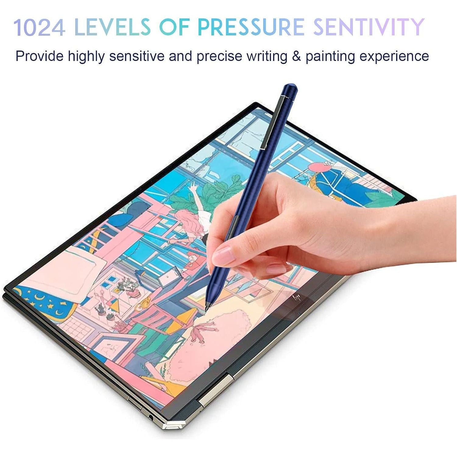 Digital Stylus Pen For HP Envy X360 Spectre X360 Pavilion X360 2-in-1 Laptops, Support Microsoft Pen Protocol MPP 1.51 With Palm Rejection, Blue,