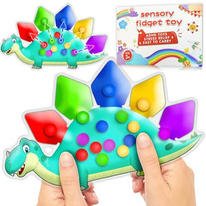 Dinosaur Color Sorting Toy for Toddlers Sensory Fine Motor Game for Ages 3 4 5 Montessori Travel Toy