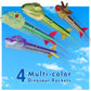 Dinosaur Rocket Launcher Toy for Kids Launches 4 Foam Rockets Up to 100 ft Outdoor Play Ages 3 8