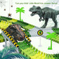Dinosaur Race Track Toys 252 Pieces Flexible Road Playset with Cars for Kids Ages 3 to 6 Birthday Gift