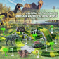 Dinosaur Race Track Toys 252 Pieces Flexible Road Playset with Cars for Kids Ages 3 to 6 Birthday Gift