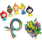 Disney Princess Necklace Kit Jewelry Making Set with Beads Charms Strings Craft Gift for Girls Ages 3 and Up Storage Case Included