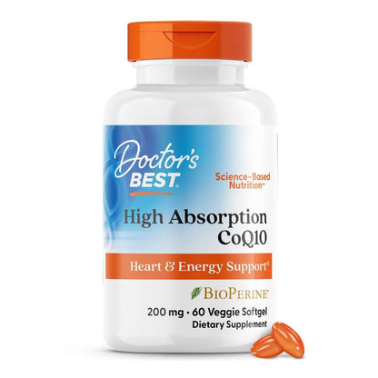 Doctor's Best High Absorption CoQ10 200mg 60 Veg Softgels