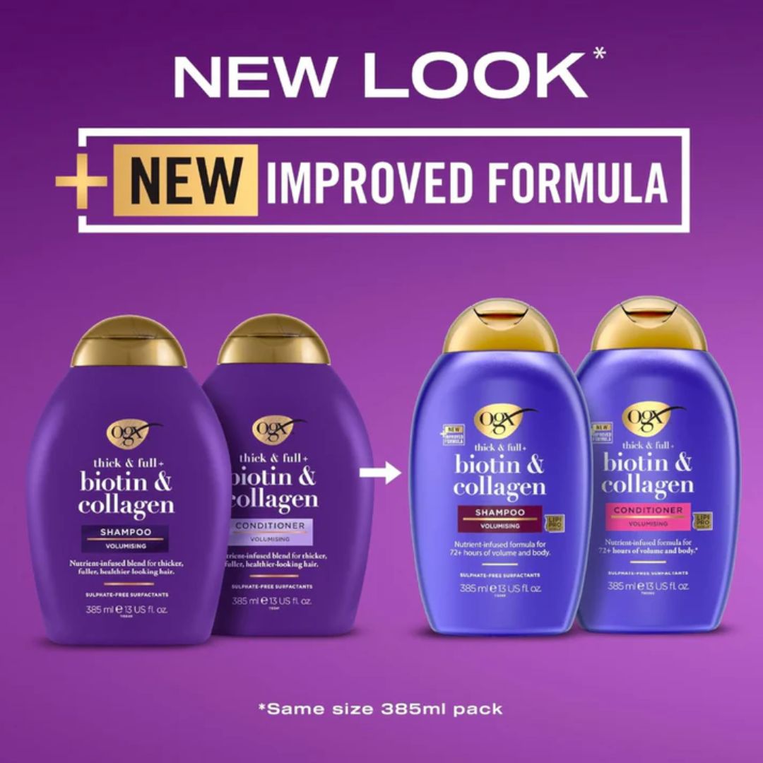 OGX Thick & Full + Biotin & Collagen Shampoo & Conditioner 385ml