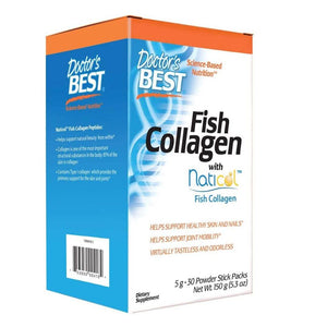 Doctor's Best Fish Collagen 5g Powder Stick Packs 30 Count