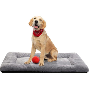 Dog Crate Pad Gray 36 Inch Soft Anti Slip Washable Bed Mat for Medium Large Dogs Sleeping Comfort