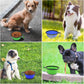 Collapsible Pet Bowls 2 Pack Small Blue and Green Feeding and Watering Bowls with Carabiners for Travel