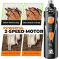 Dog Nail Grinder with LED Lights, 2-Speed Quiet Pet Nail Trimmer, Rechargeable with 3 Grinding Wheels