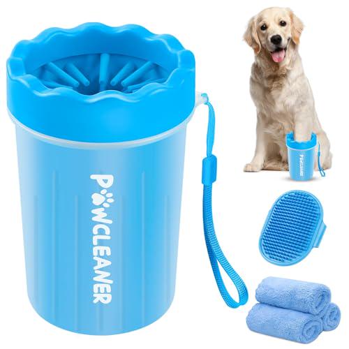 Dog Paw Cleaner and Washer Cup with 3 Absorbent Towels for Small to Large Dogs