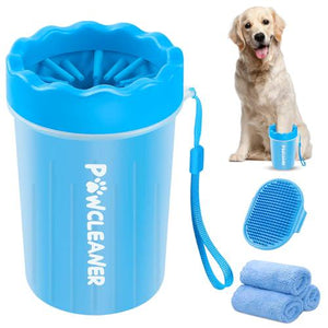 Dog Paw Cleaner and Washer Cup with 3 Absorbent Towels for Small to Large Dogs