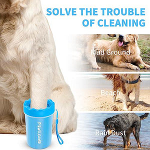 Dog Paw Cleaner and Washer Cup with 3 Absorbent Towels for Small to Large Dogs