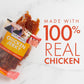 Chicken jerky dog treats 16 oz pack of 1, made with 100% real chicken breast, high protein, long-lasting, healthy and easily digestible chew snacks