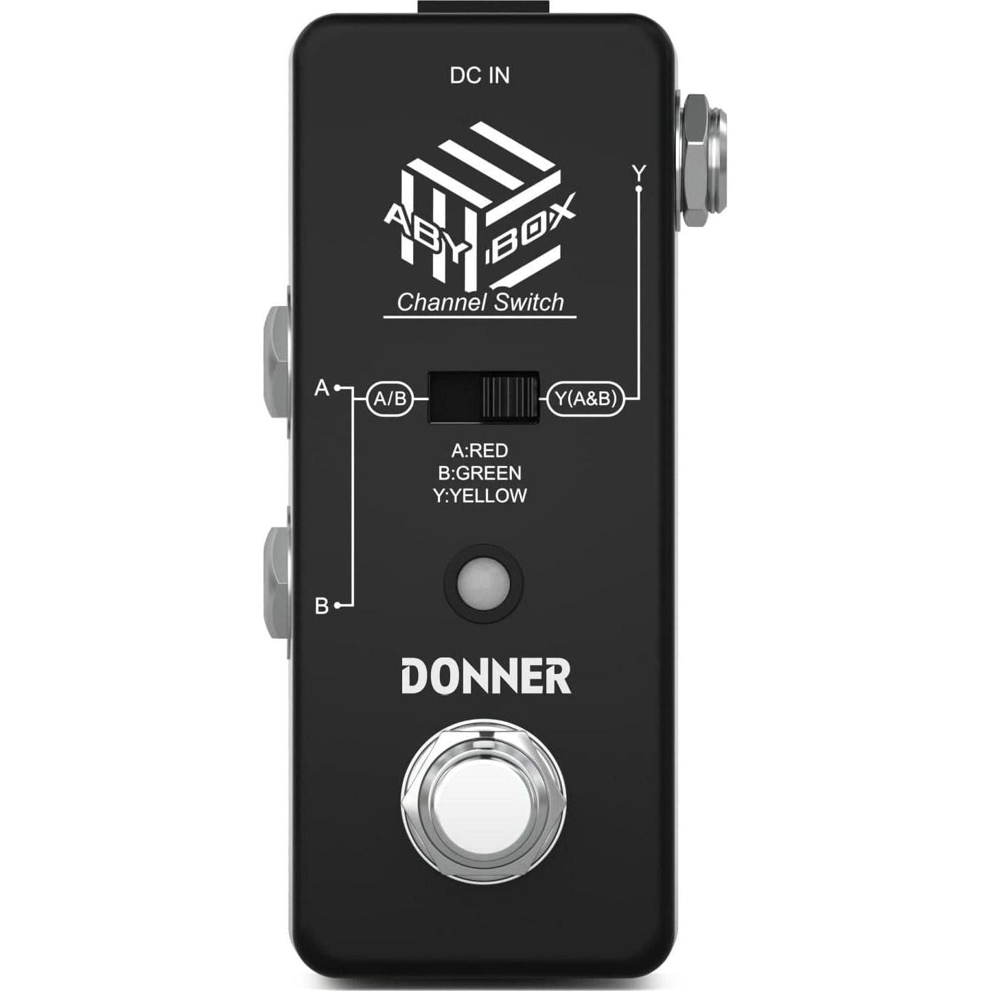 Donner ABY Box Line Selector AB Switch Mini Guitar Effect Pedal True Bypass,