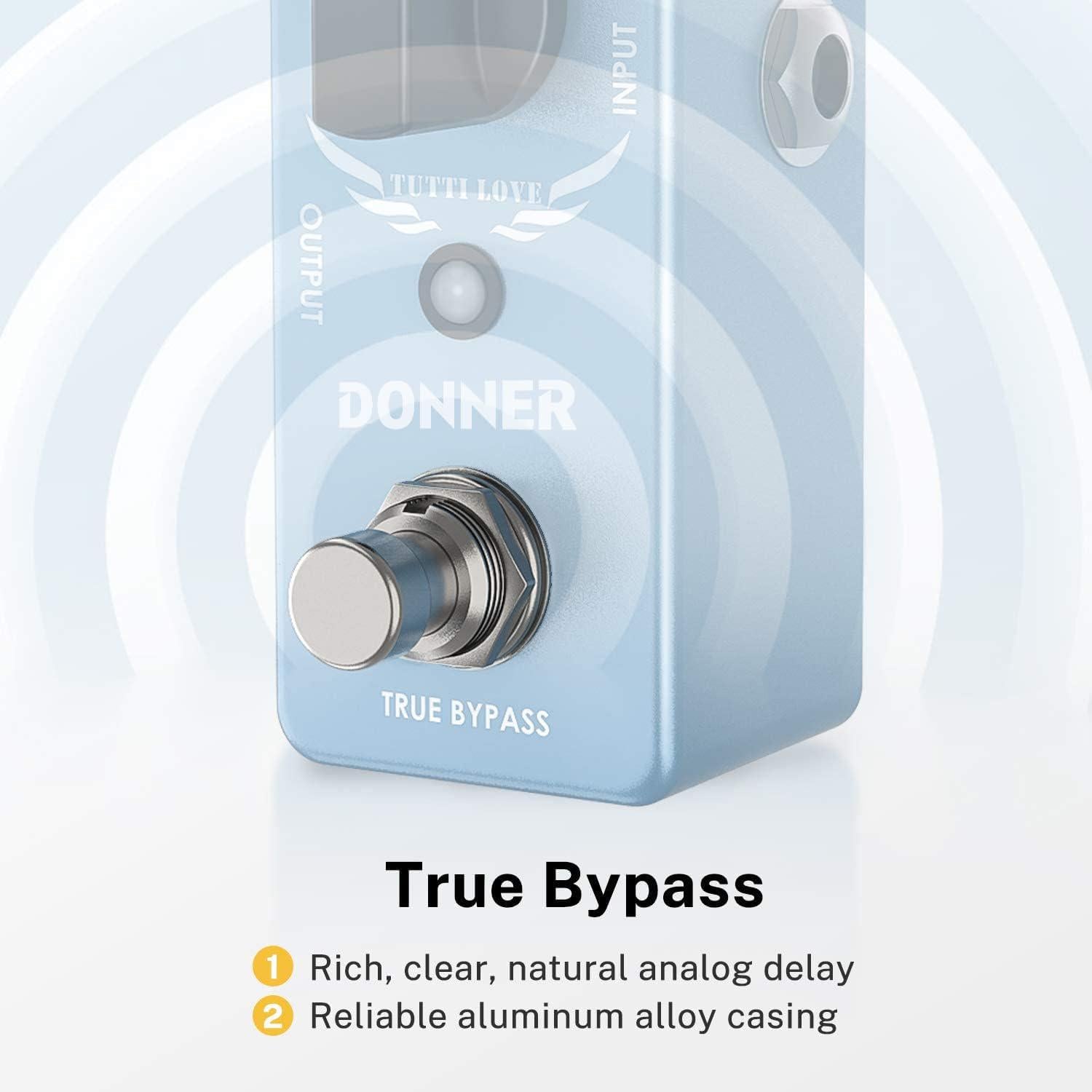 Donner Chorus Pedal, Tutti Love Analog Chorus Effect Classic Warm Chorus For Electric Guitar True Bypass,