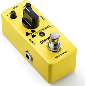 Donner Guitar Delay Pedal For Pedal Boards, Electric Guitar, Yellow Fall Analog Delay Mini Guitar Effect Pedal Vintage Delay, True Bypass,