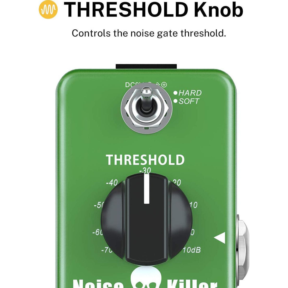 Donner Noise Gate Pedal, Noise Killer Guitar Pedal Noise Suppressor Effect 2 Modes For Electric Guitar And Bass True Bypass,