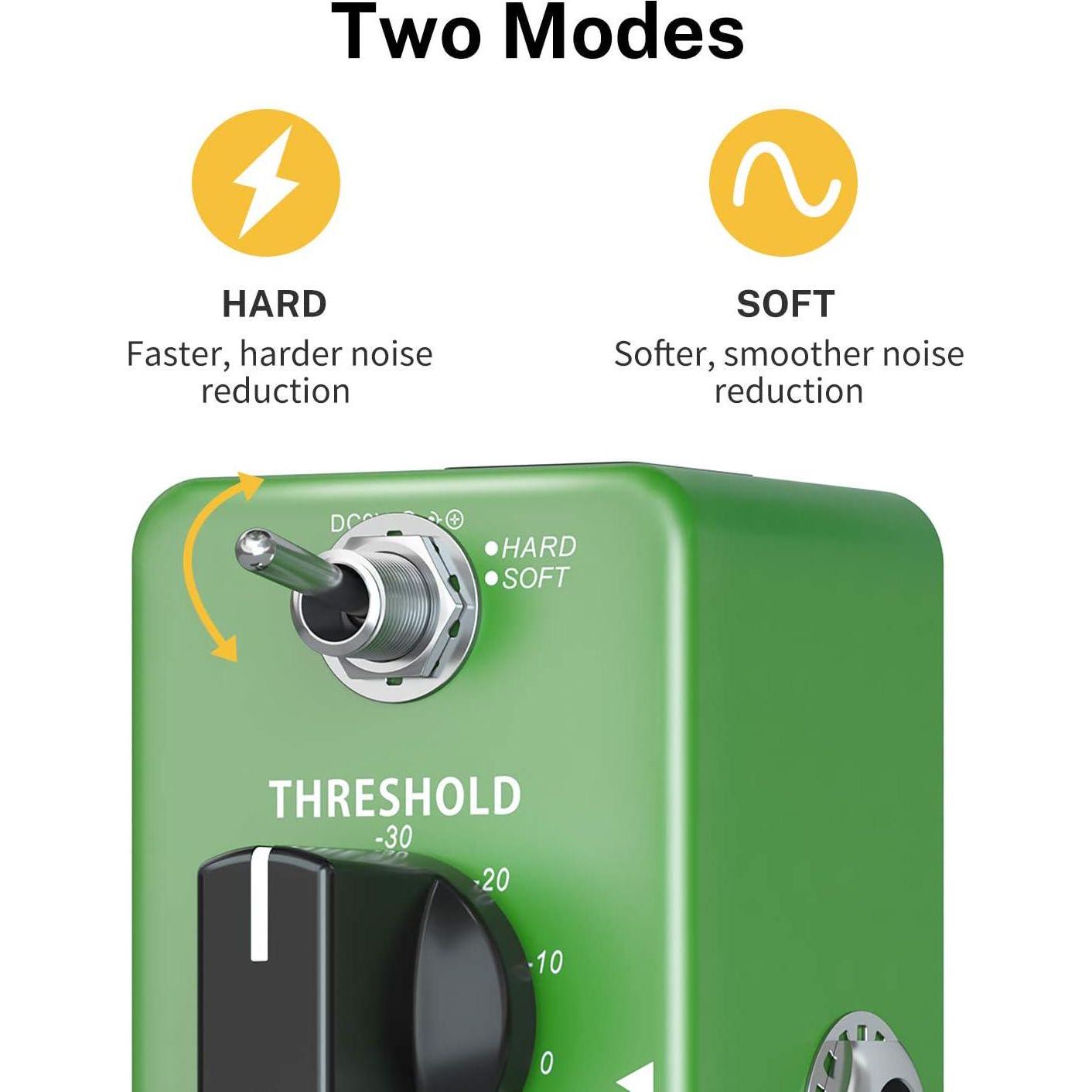 Donner Noise Gate Pedal, Noise Killer Guitar Pedal Noise Suppressor Effect 2 Modes For Electric Guitar And Bass True Bypass,