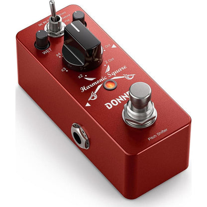 Donner Octave Guitar Pedal, Harmonic Square Digital Octave Mini Pedal Pitch Shifter 7 Shift Types 3 Tone Modes Sharp Detune Flat True Bypass,