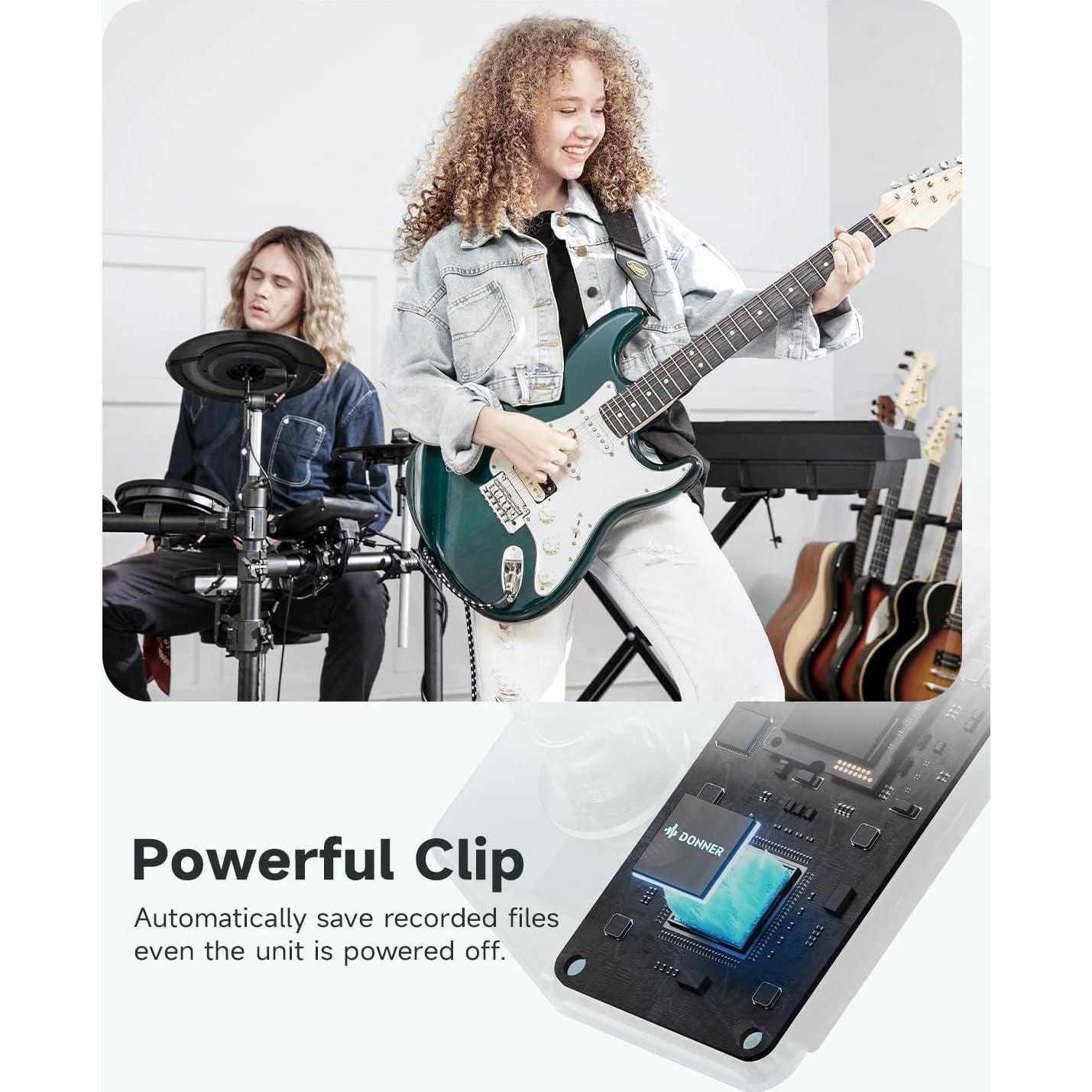 Donner Triple Looper Guitar Pedal, 90 Mins Looping Time Loop Pedal With Screen, 3 Loops Looper Pedal With Unlimited Overdubs Undo/Redo,