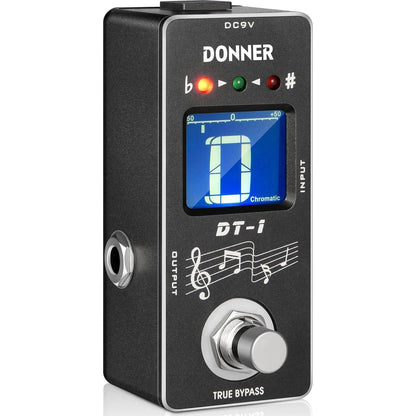 Donner Tuner Pedal, Dt-1 Chromatic Guitar Tuner Pedal With Pitch Indicator For Electric Guitar And Bass True Bypass,