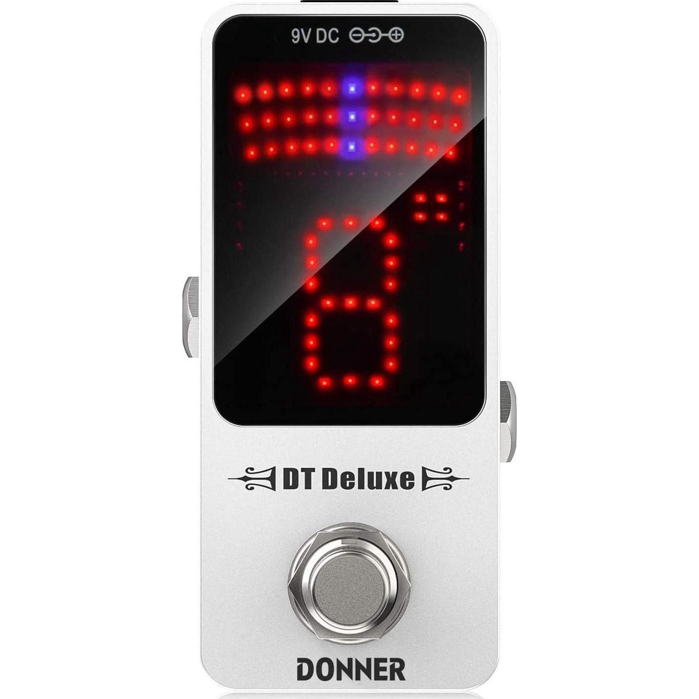 Donner Tuner Pedal, DT Deluxe Chromatic Guitar Tuner Pedal For Electric Guitar And Bass ± 1 Cent USB Or 9V Power Supply True Bypass,