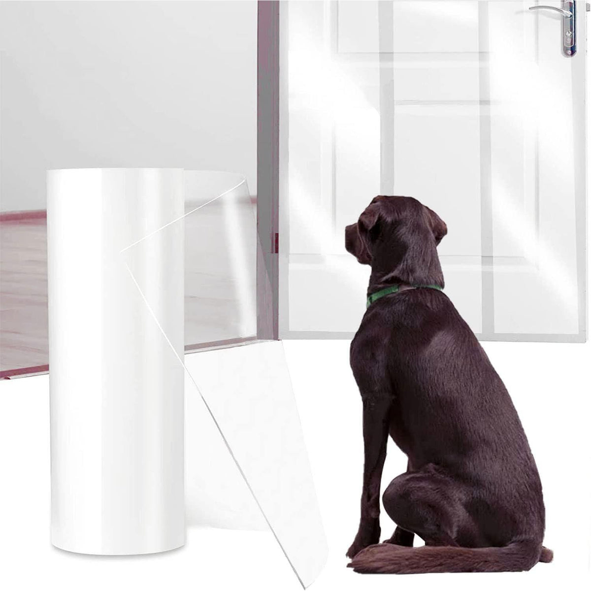 Door Protector From Dog Scratching 200 X 8.2 Cat Scratch Door Frame Single Sided Adhesive Protector Anti Dog Scratch Door Guard For Dogs Clear CHUANGSEED,