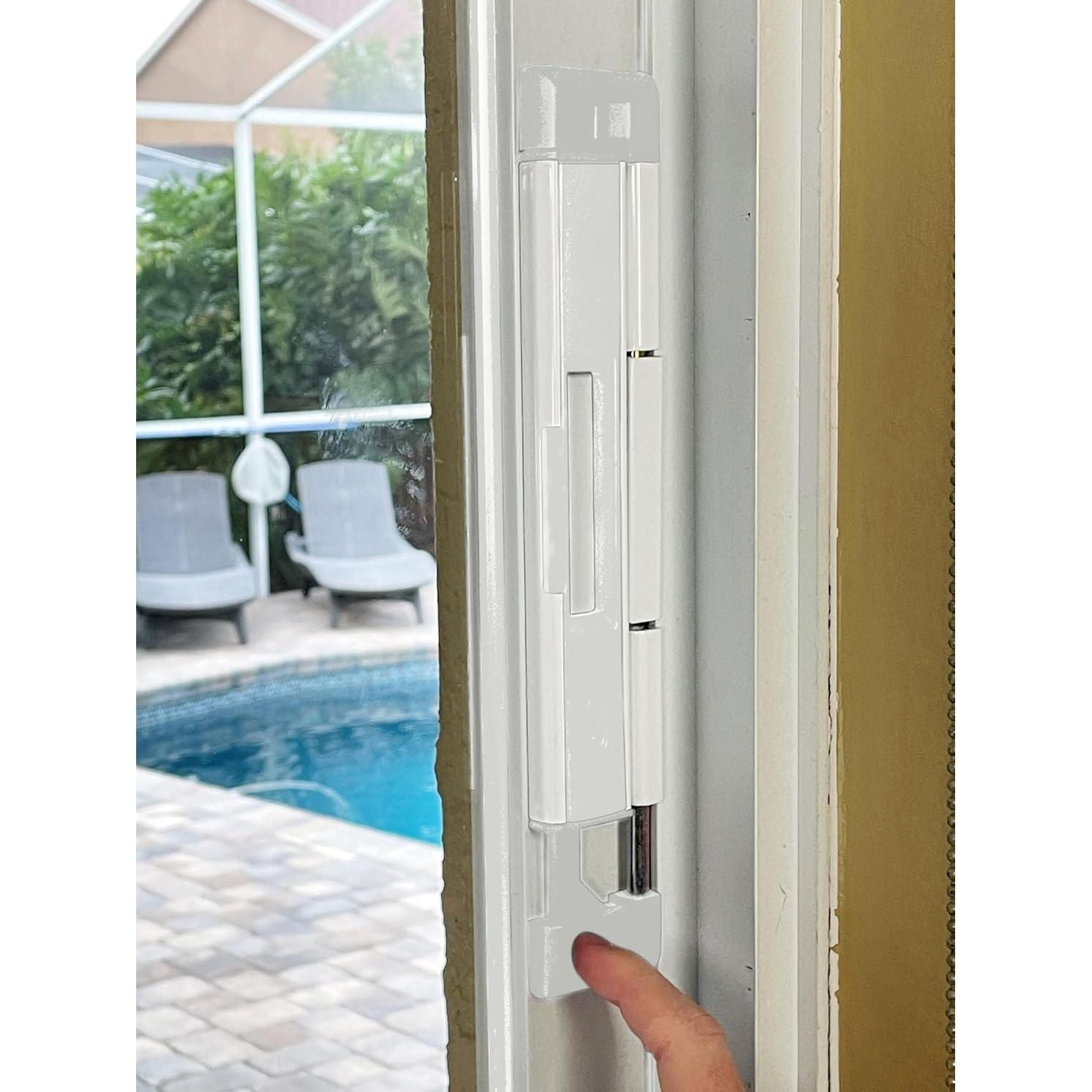 Double Deadbolt Sliding Patio Door, Child Safety, Home Security Lock With 3-Receiver Latches Included - Installation Required,198715252118