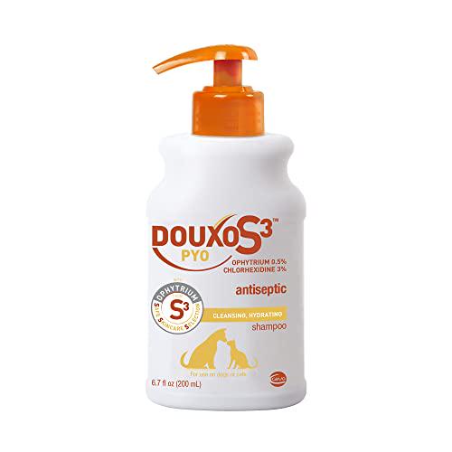 Douxo S3 PYO Antiseptic Pet Shampoo for Dogs & Cats, 6.7 oz, Treats Skin Infections, Hydrating