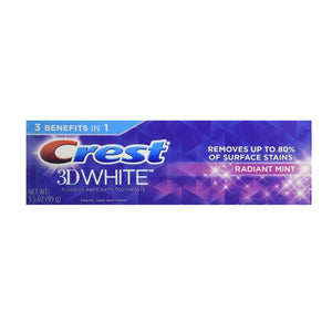 Crest 3D White Radiant Mint Anticavity Toothpaste 99g