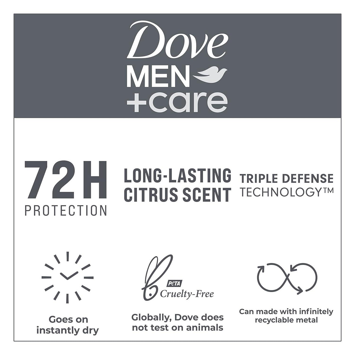 Dove Men+Care Antiperspirant Deodorant With 48-hour Sweat And Odor Protection Extra Fresh Antiperspirant For Men Formulated With Vitamin E And Triple Action Moisturizer 2.7 Oz,