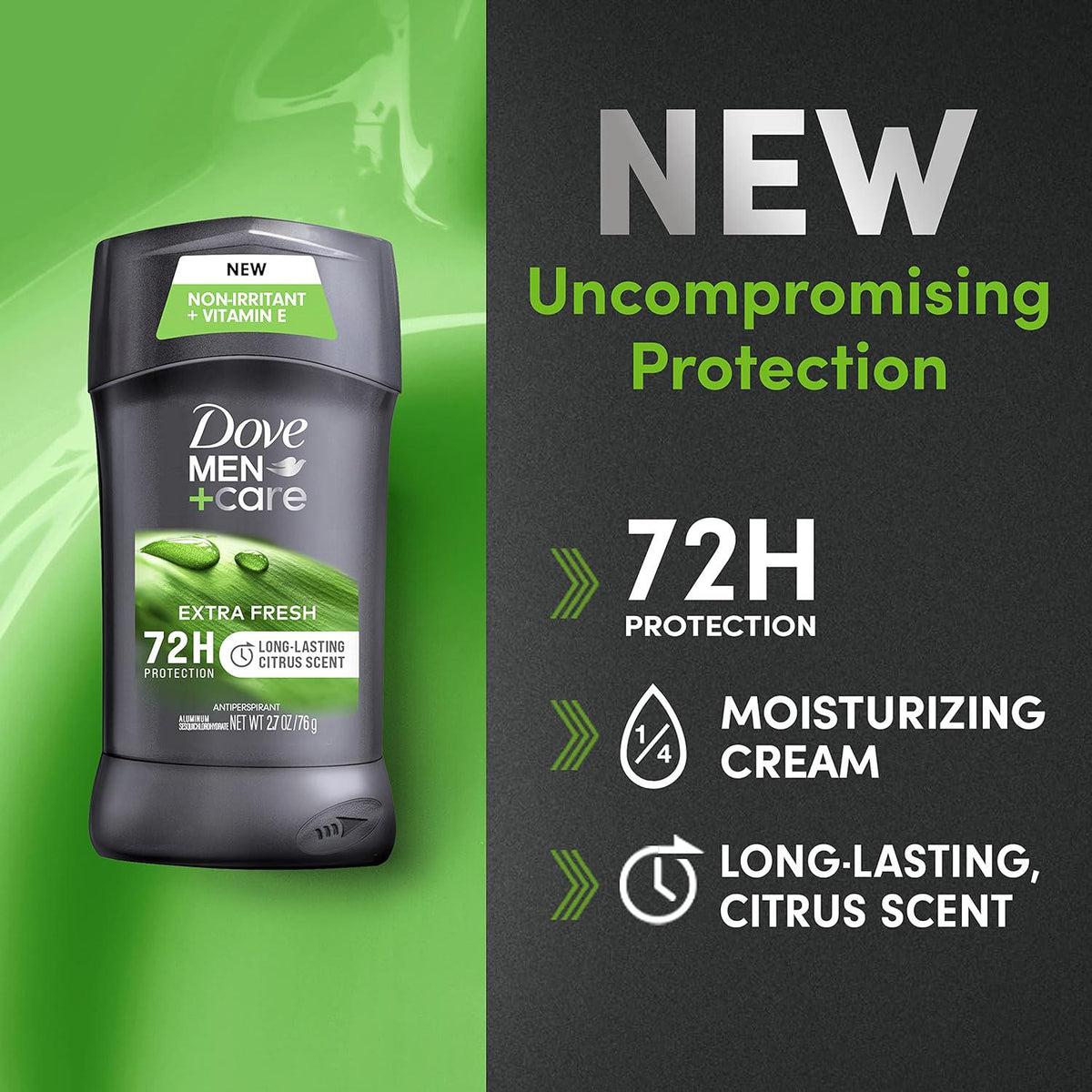 Dove Men+Care Antiperspirant Deodorant With 48-hour Sweat And Odor Protection Extra Fresh Antiperspirant For Men Formulated With Vitamin E And Triple Action Moisturizer 2.7 Oz,