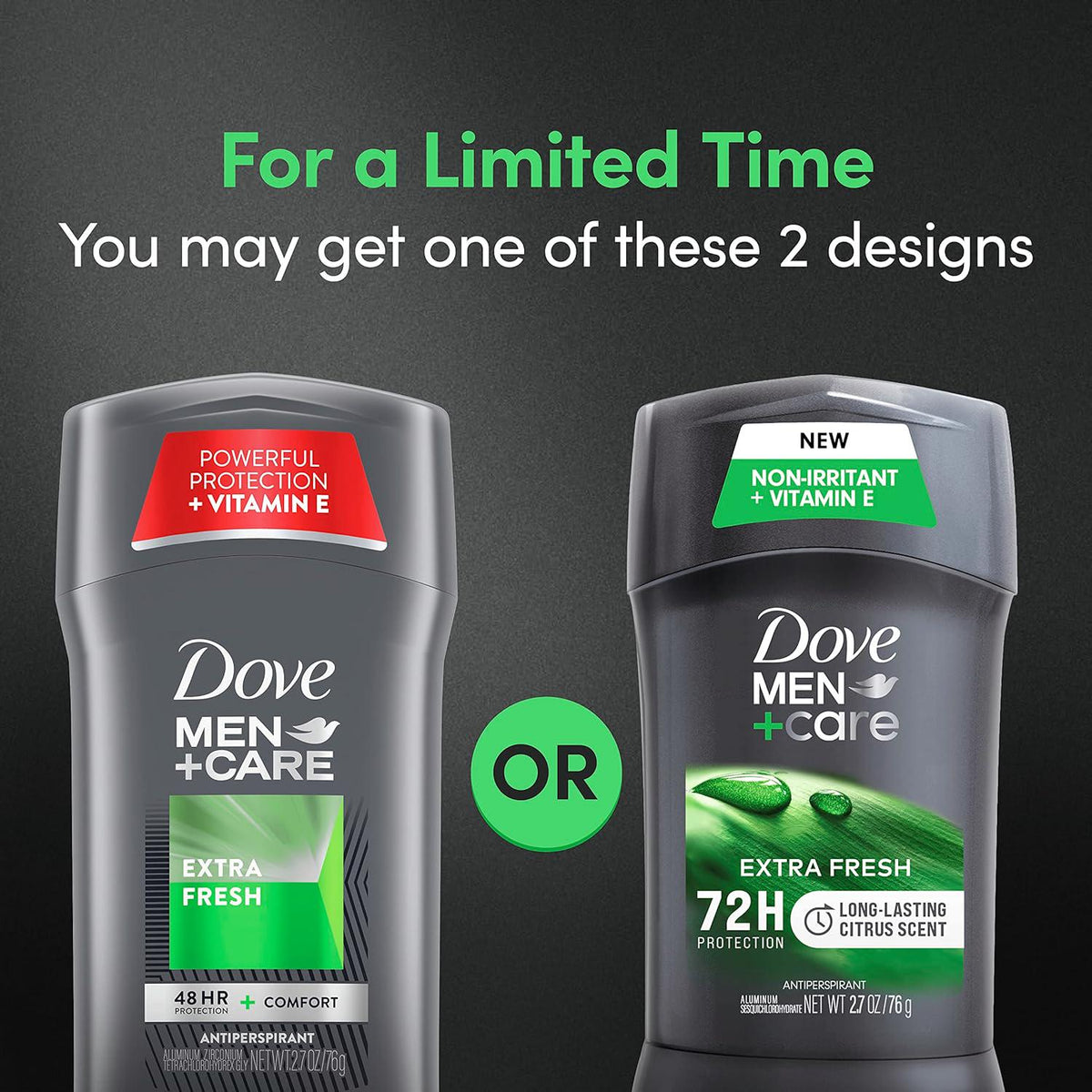 Dove Men + Care Antiperspirant Deodorant, 72hr Sweat And Odor Protection, Vitamin E, Triple Moisturizer, 4 Pack,